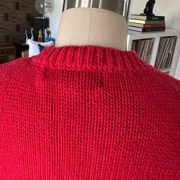 Vintage 90’s Festive Red Snowman Knit Cardigan - Picture 11 of 16